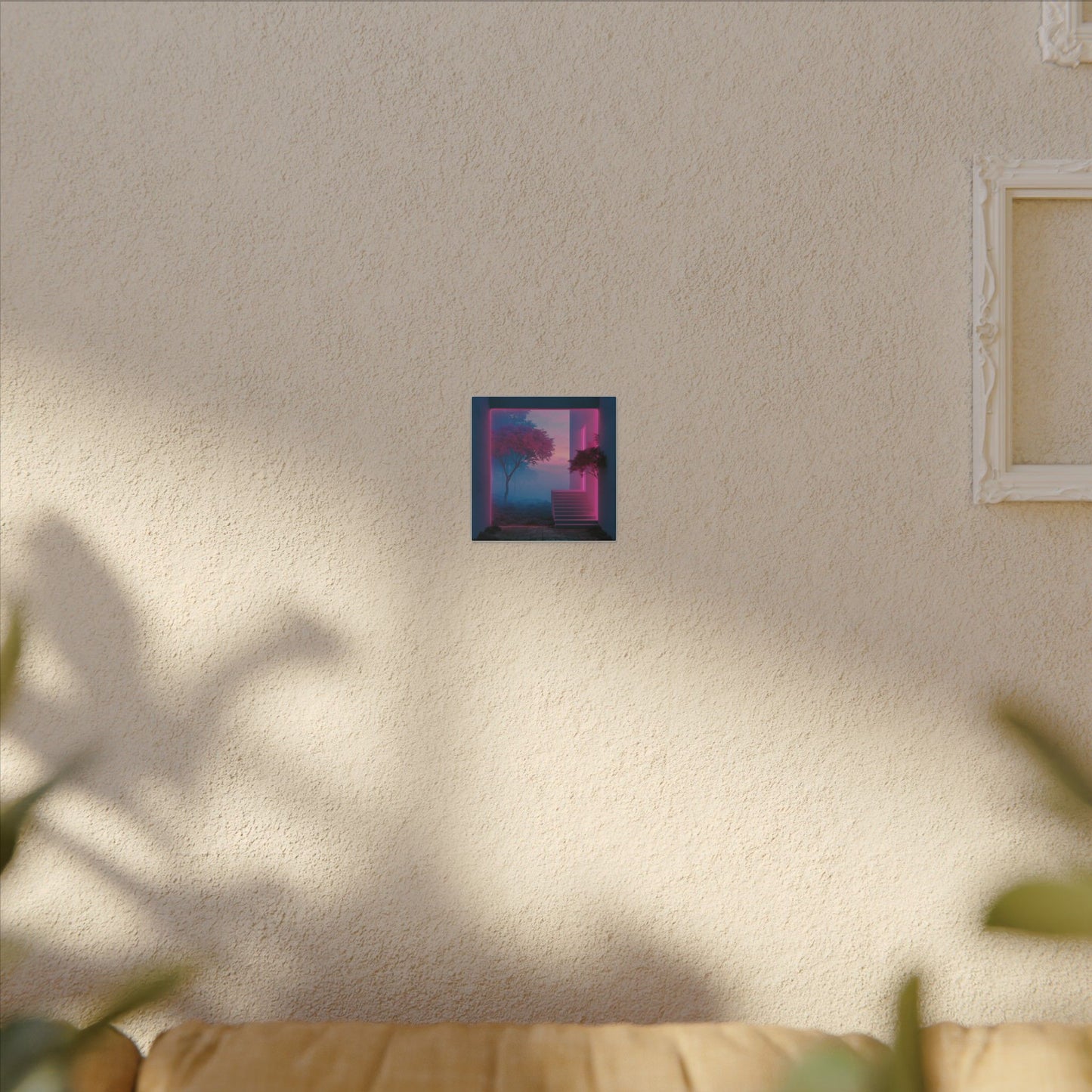 Neon Threshold — Square Canvas