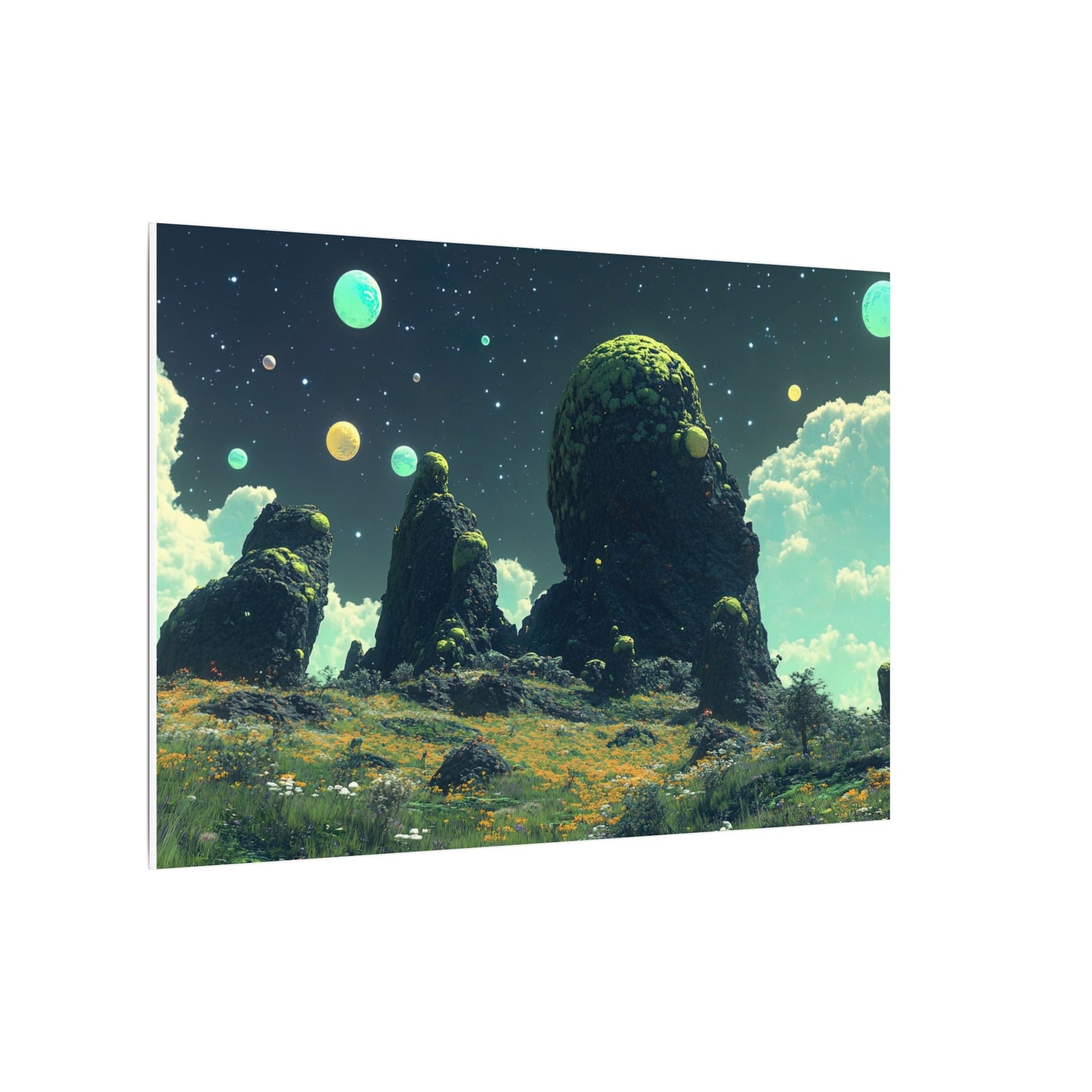 Alien Meadow — Mossy Monoliths Canvas - JG Visual Arts