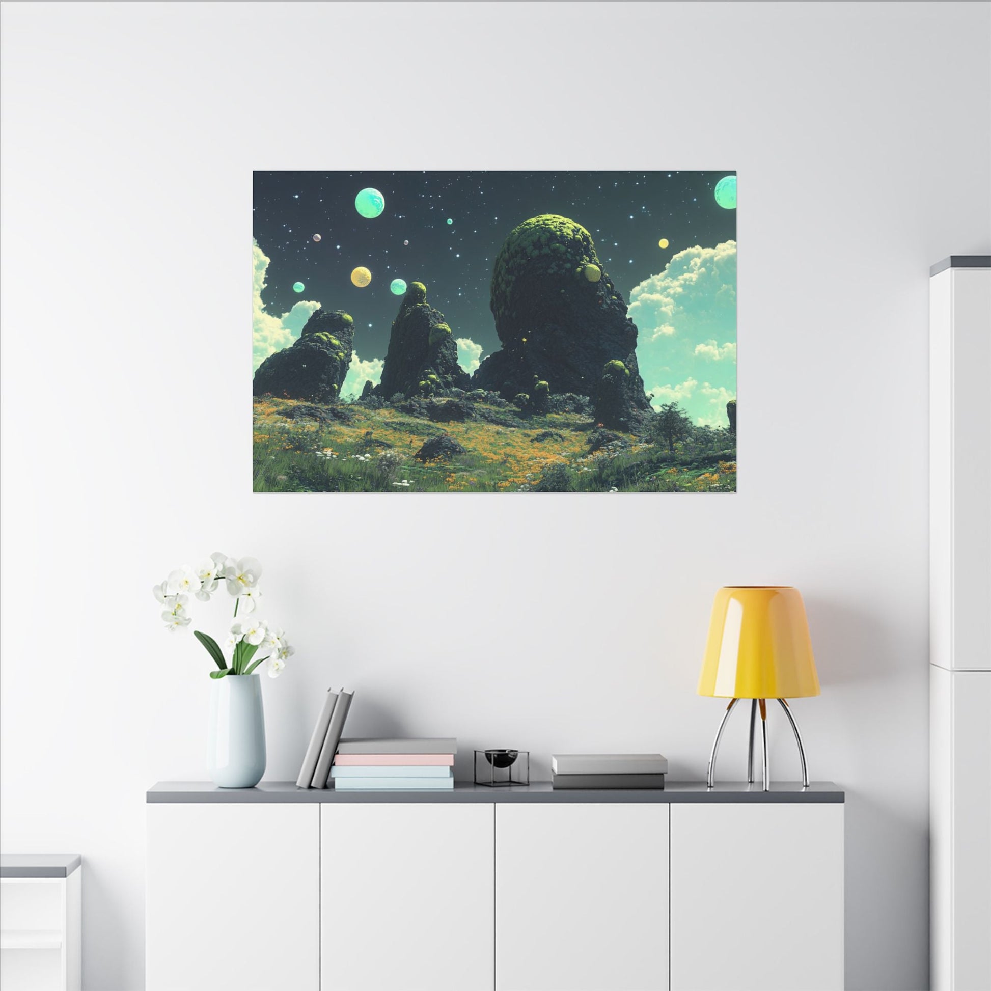 Alien Meadow — Mossy Monoliths Canvas - JG Visual Arts