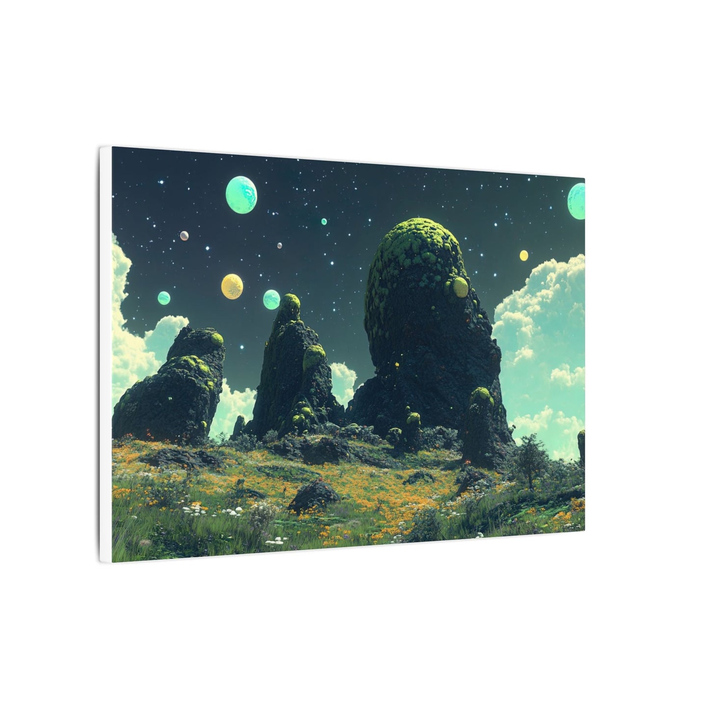 Alien Meadow — Mossy Monoliths Canvas - JG Visual Arts