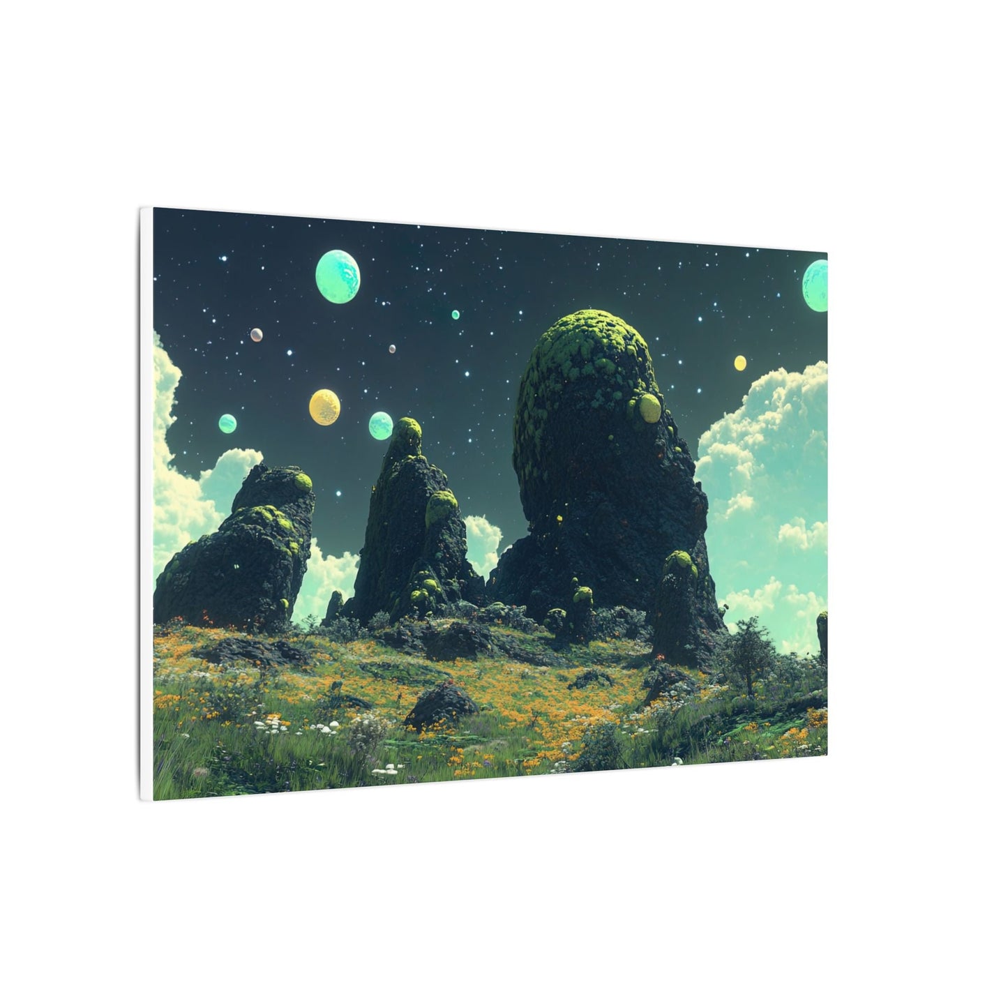 Alien Meadow — Mossy Monoliths Canvas - JG Visual Arts