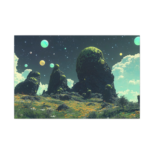 Alien Meadow — Mossy Monoliths Canvas - JDG Visual Arts