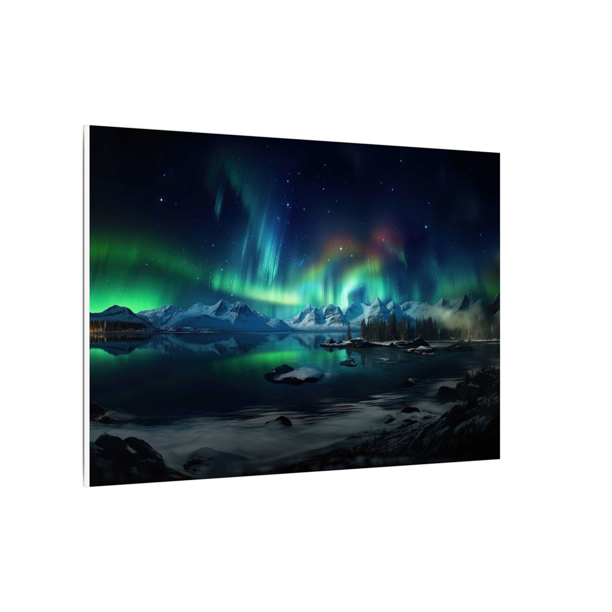 Aurora Over Ice Canvas - JG Visual Arts