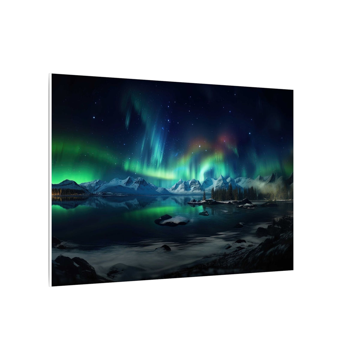 Aurora Over Ice Canvas - JG Visual Arts