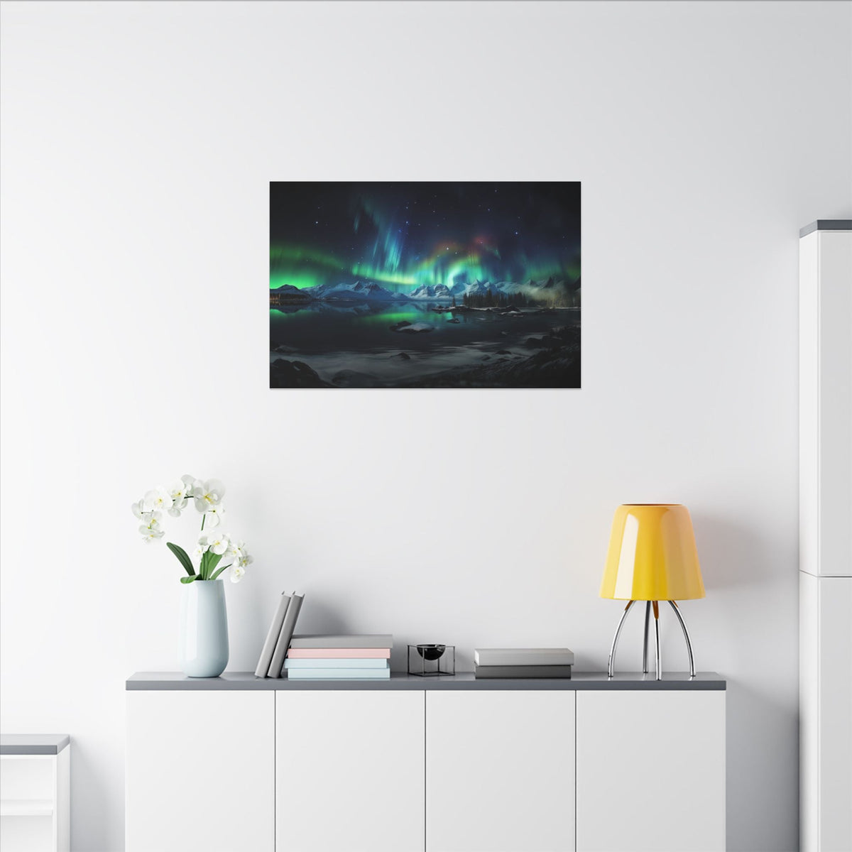 Aurora Over Ice Canvas - JG Visual Arts