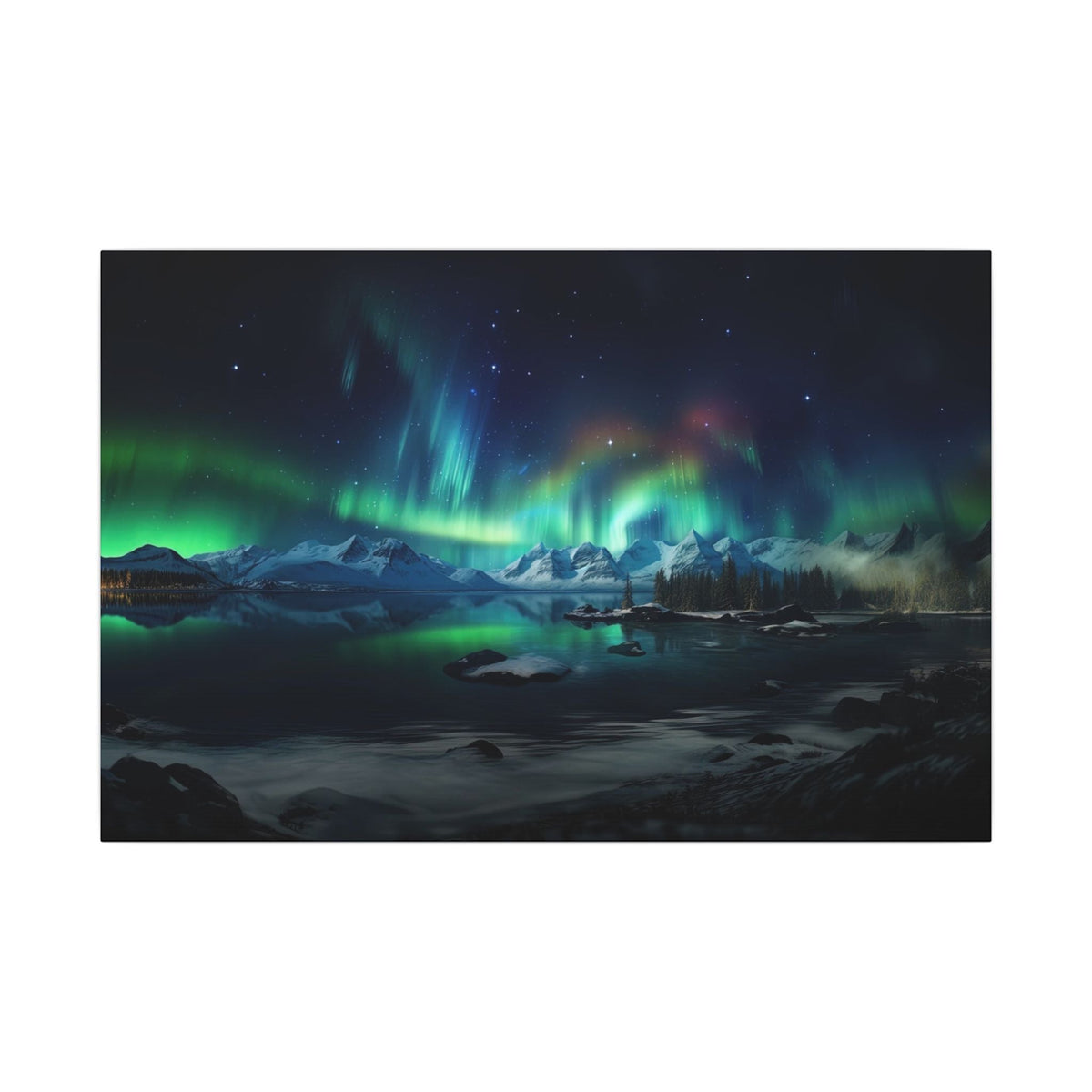 Aurora Over Ice Canvas - JG Visual Arts