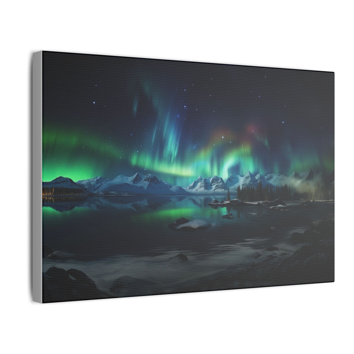 Aurora Over Ice Canvas - JG Visual Arts