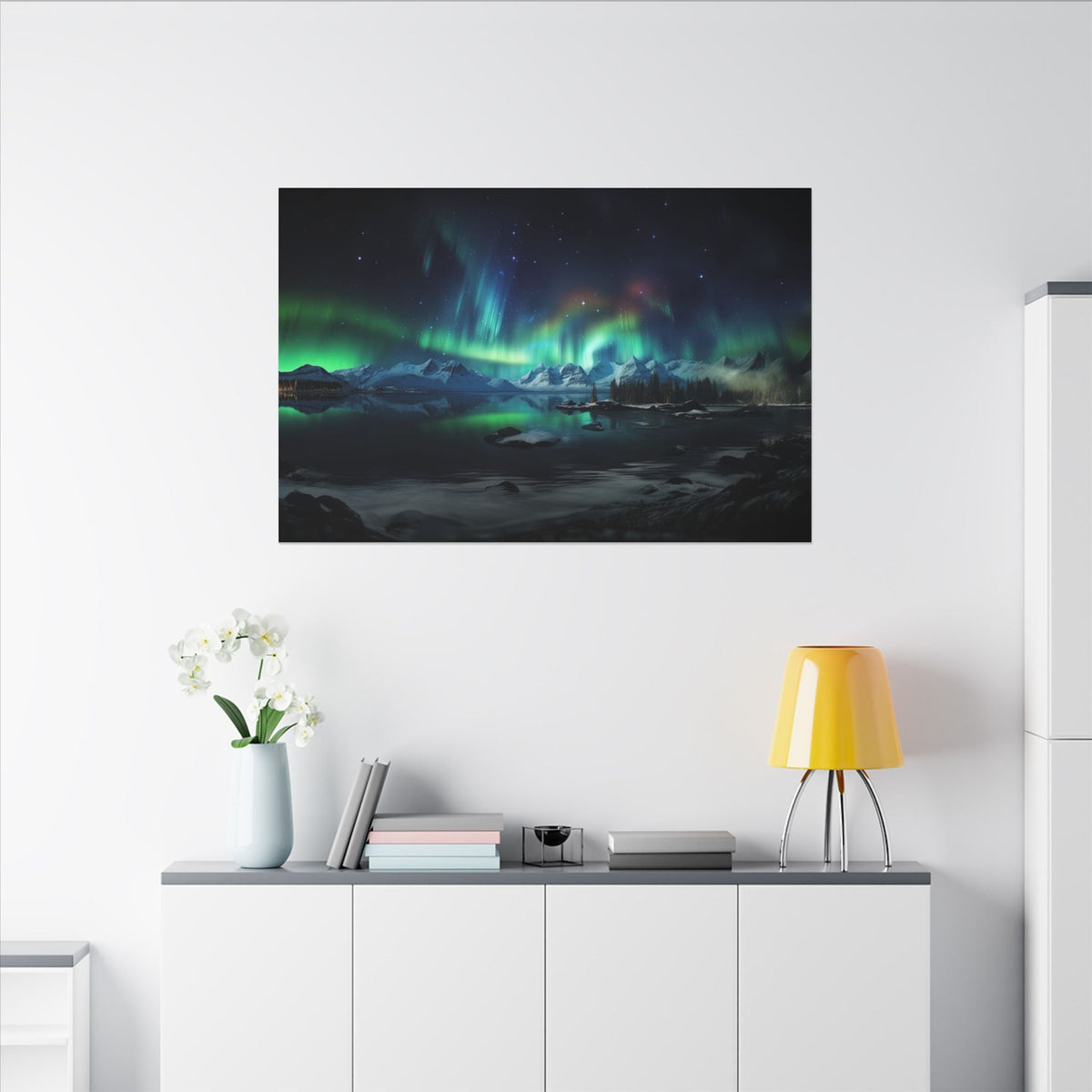 Aurora Over Ice Canvas - JG Visual Arts