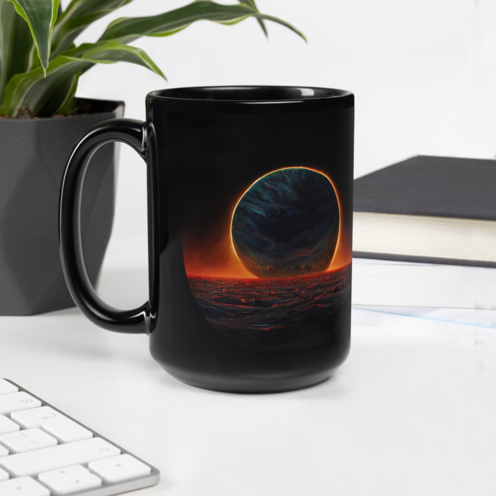 Black Sun Mug (Glossy) - JDG Visual Arts