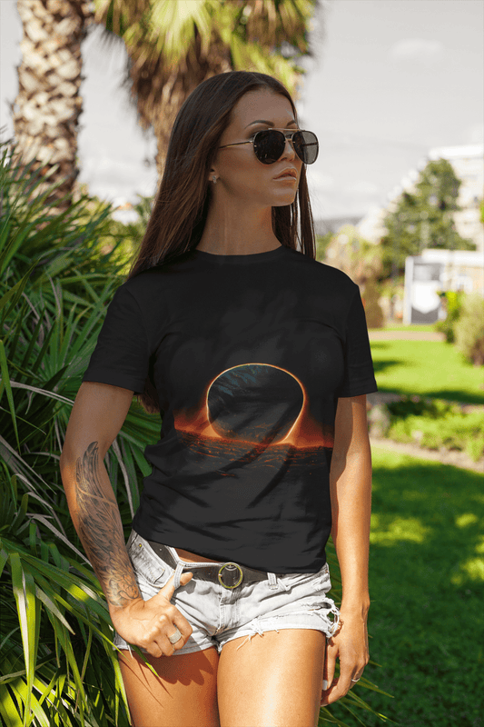 Black Sun T-Shirt - Unisex Jersey Short Sleeve Tee - JDG Visual Arts