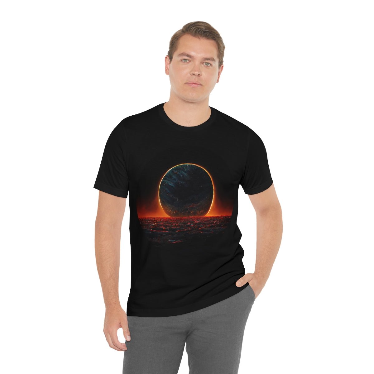 Black Sun T-Shirt - Unisex Jersey Short Sleeve Tee - JDG Visual Arts