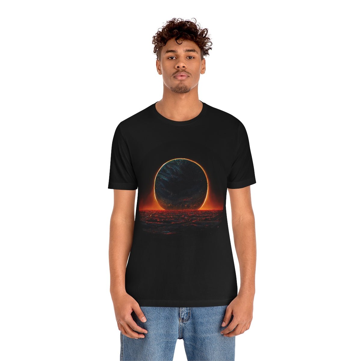 Black Sun T-Shirt - Unisex Jersey Short Sleeve Tee - JDG Visual Arts