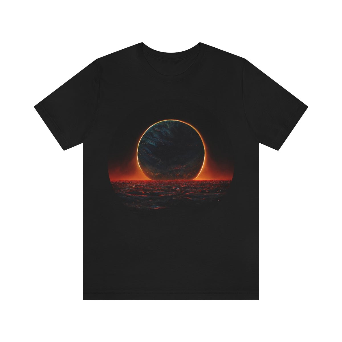 Black Sun T-Shirt - Unisex Jersey Short Sleeve Tee - JDG Visual Arts