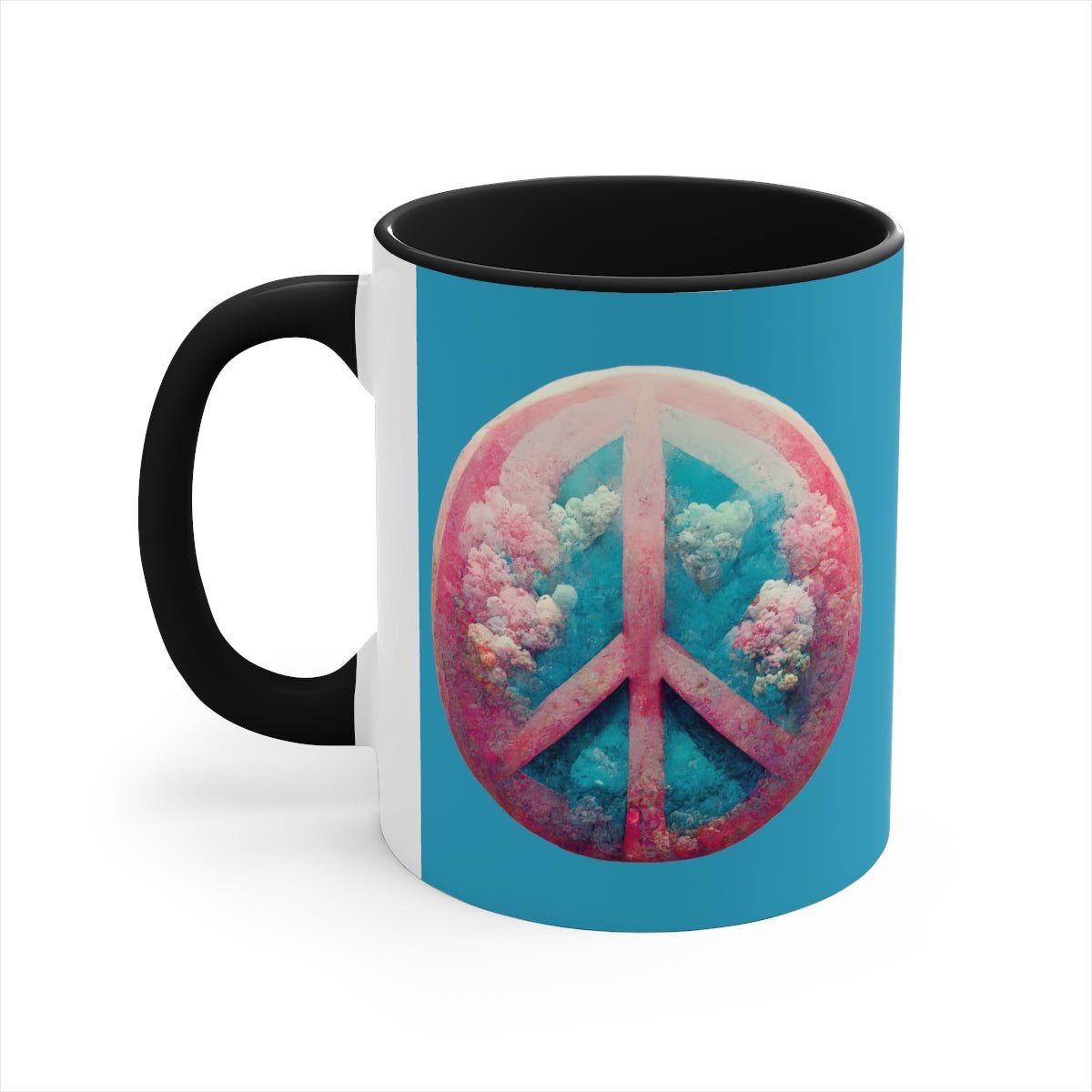 "Bubblegum Peace" Accent Coffee Mug, 11oz - JDG Visual Arts