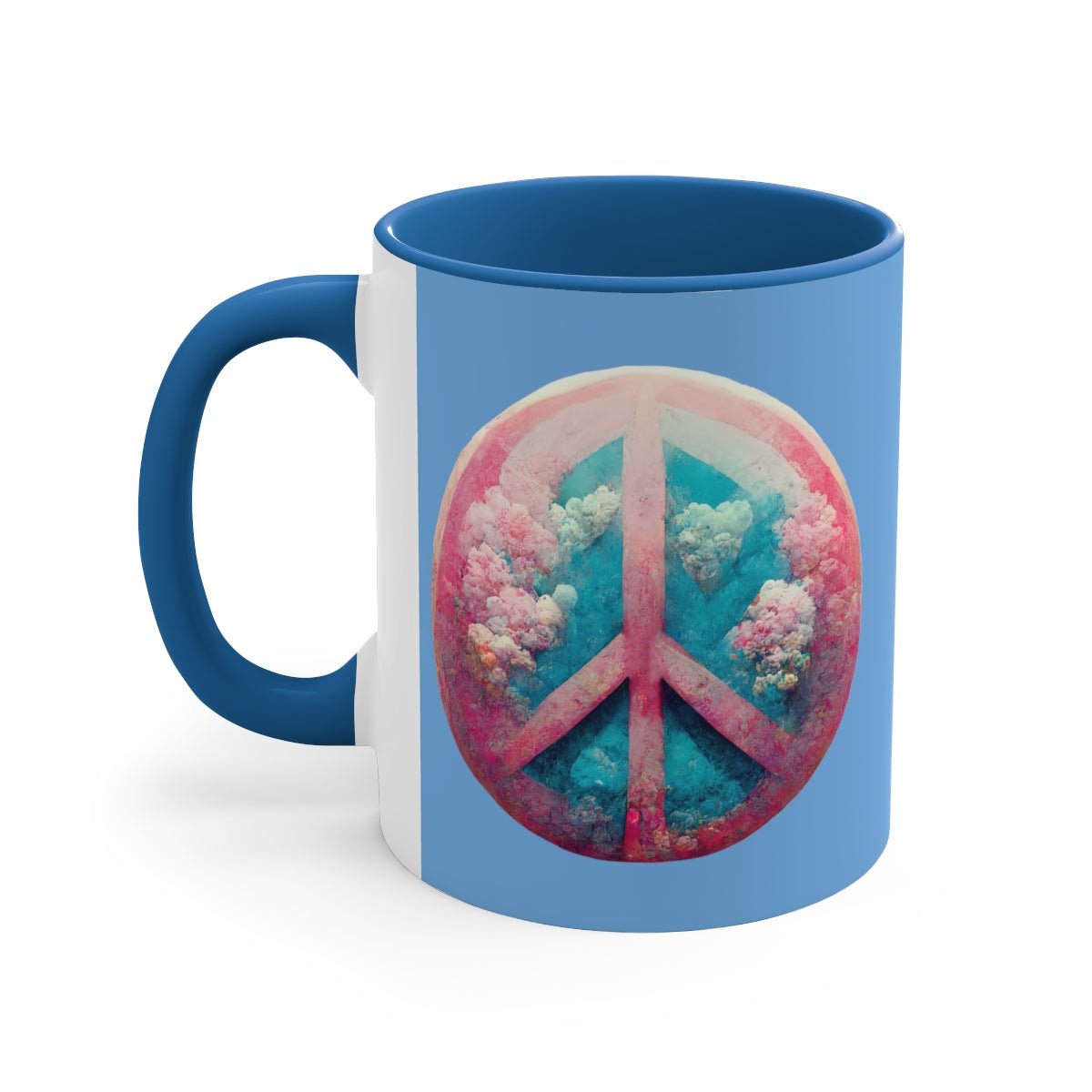 "Bubblegum Peace" Accent Coffee Mug, 11oz - JDG Visual Arts