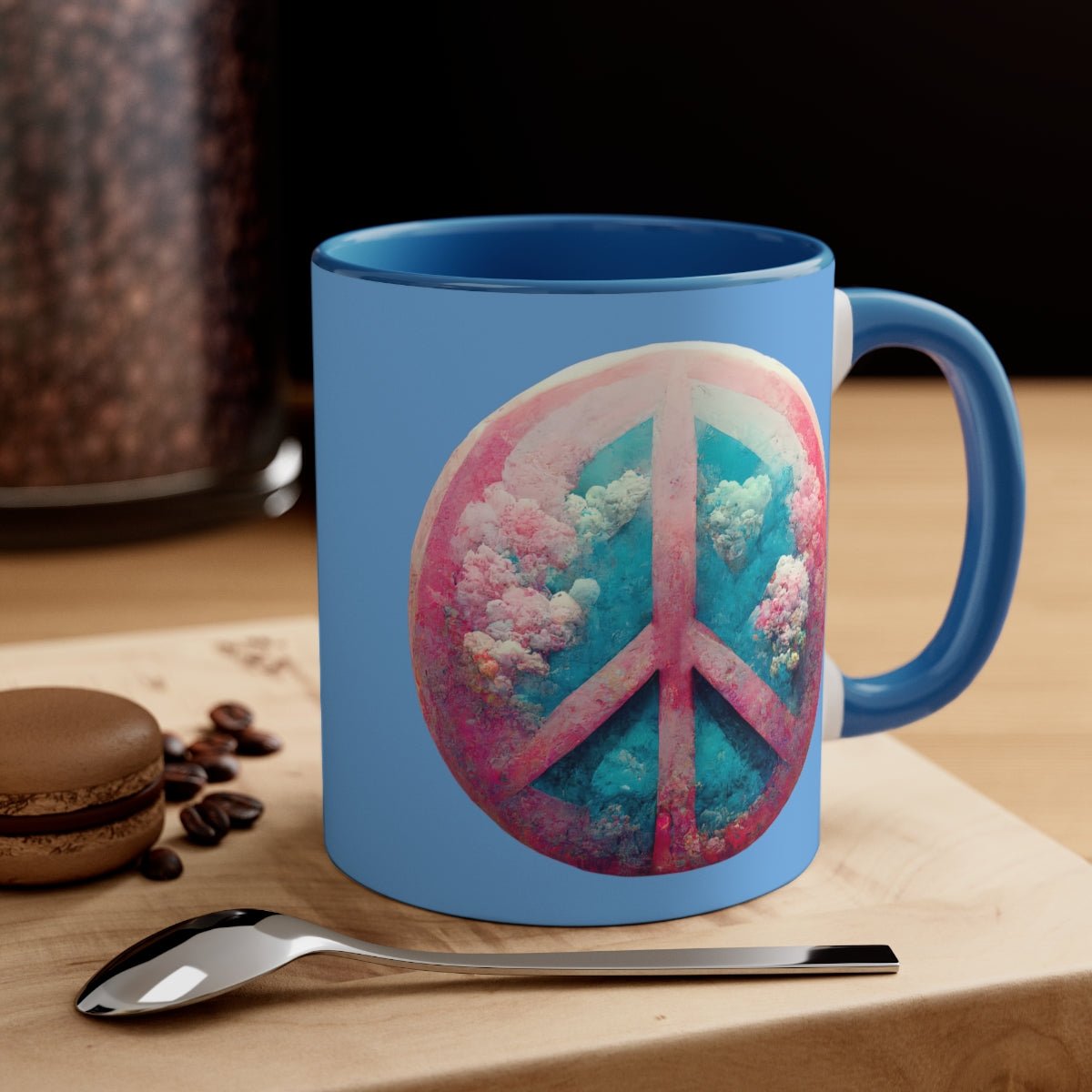 "Bubblegum Peace" Accent Coffee Mug, 11oz - JDG Visual Arts