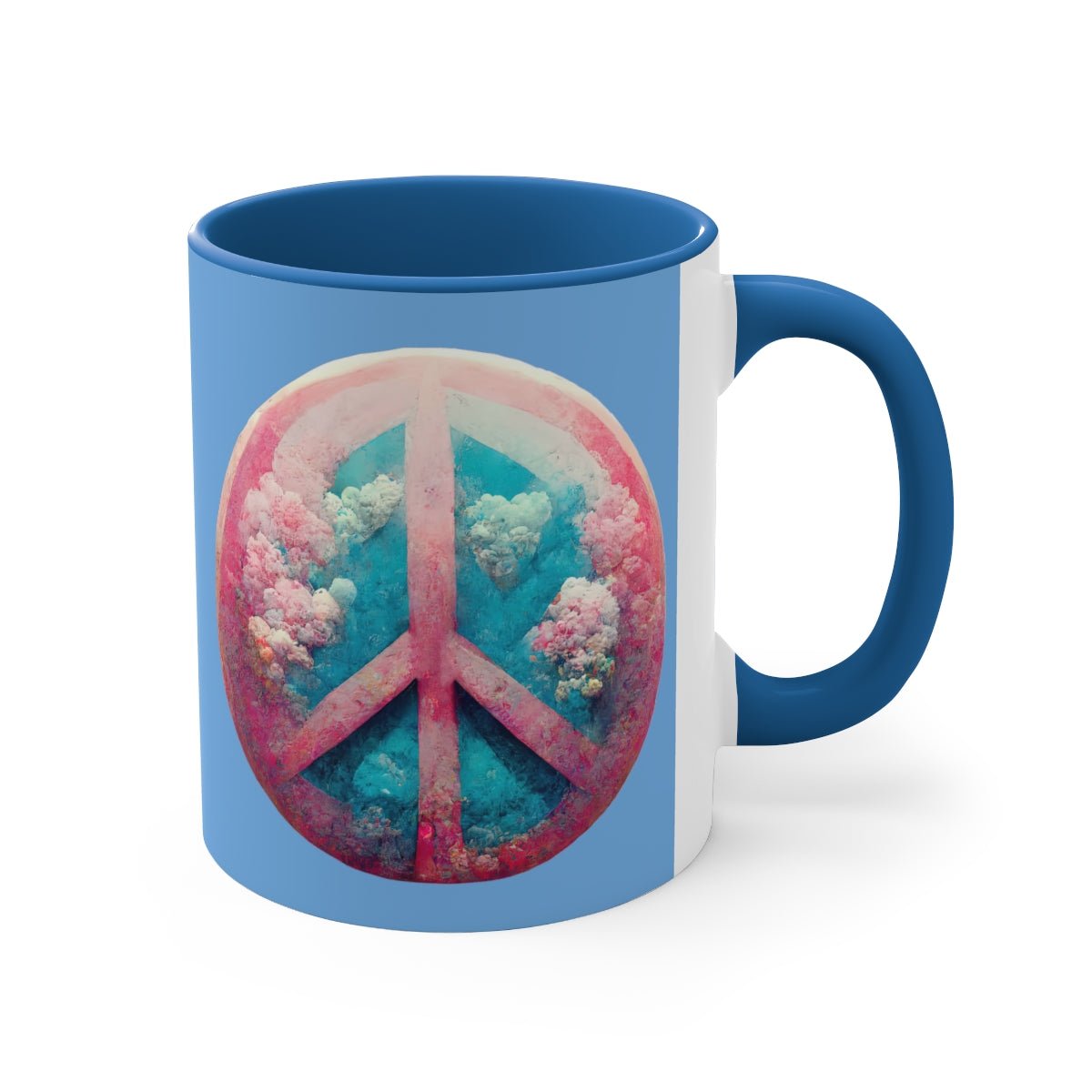 "Bubblegum Peace" Accent Coffee Mug, 11oz - JDG Visual Arts