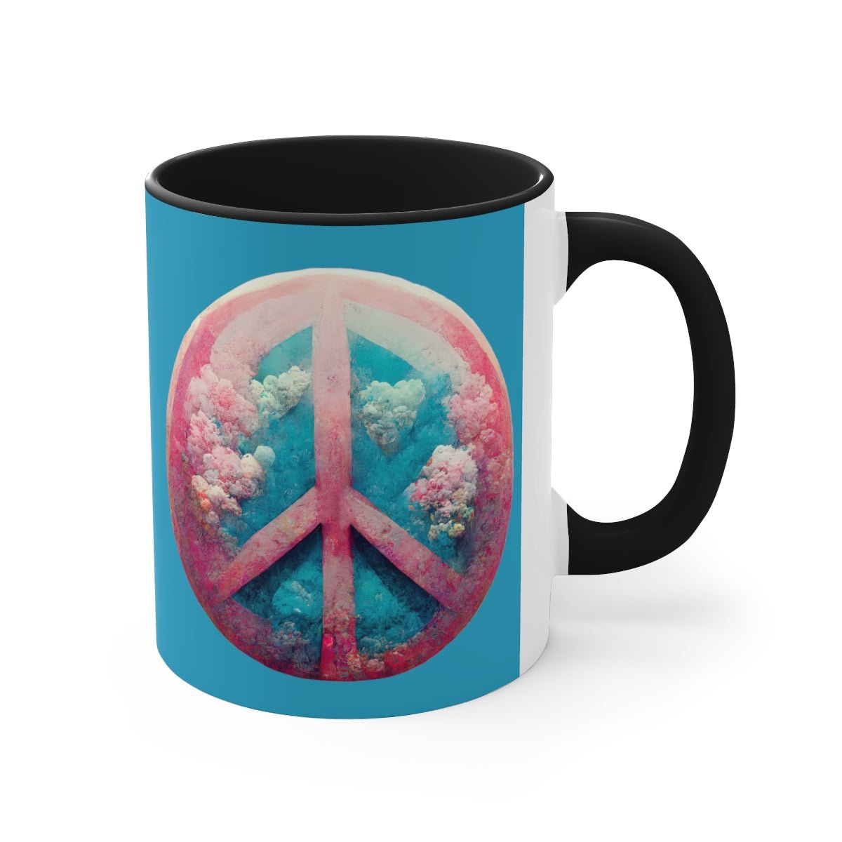 "Bubblegum Peace" Accent Coffee Mug, 11oz - JDG Visual Arts