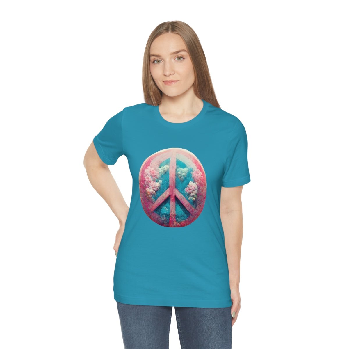 "Bubblegum Peace" - Unisex Jersey Short Sleeve Tee - JDG Visual Arts