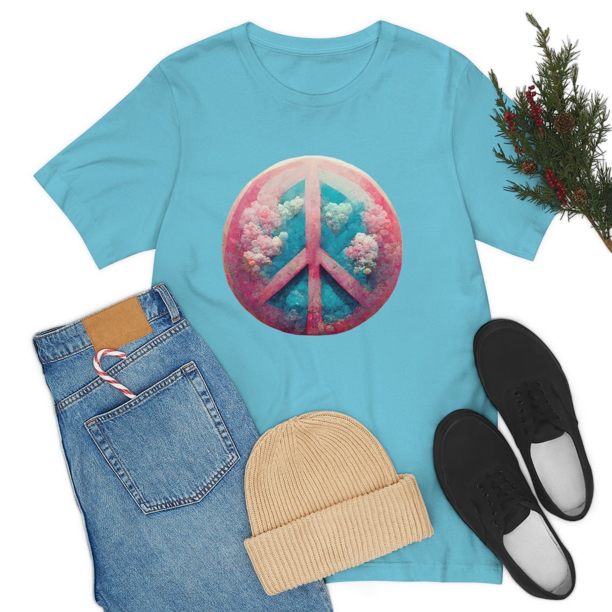 "Bubblegum Peace" - Unisex Jersey Short Sleeve Tee - JDG Visual Arts