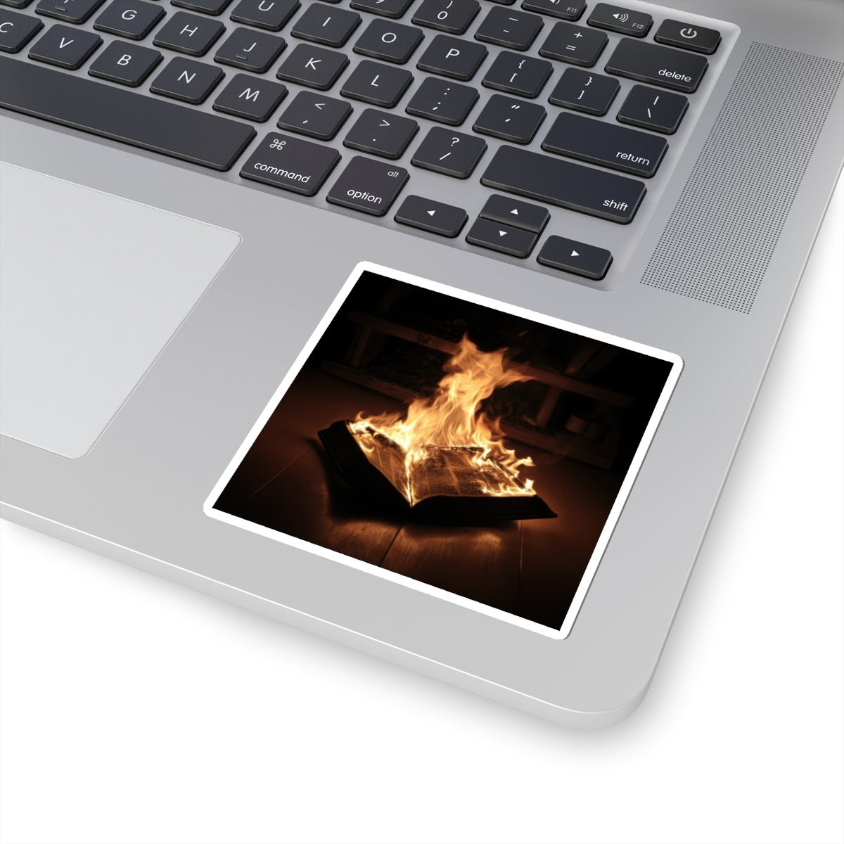 Burning Book — Kiss-Cut Sticker - JG Visual Arts