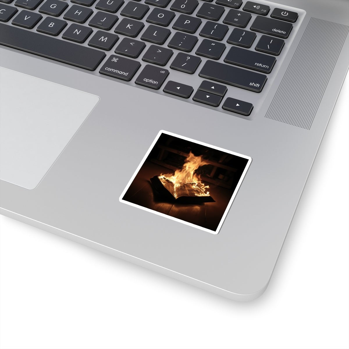 Burning Book — Kiss-Cut Sticker - JG Visual Arts