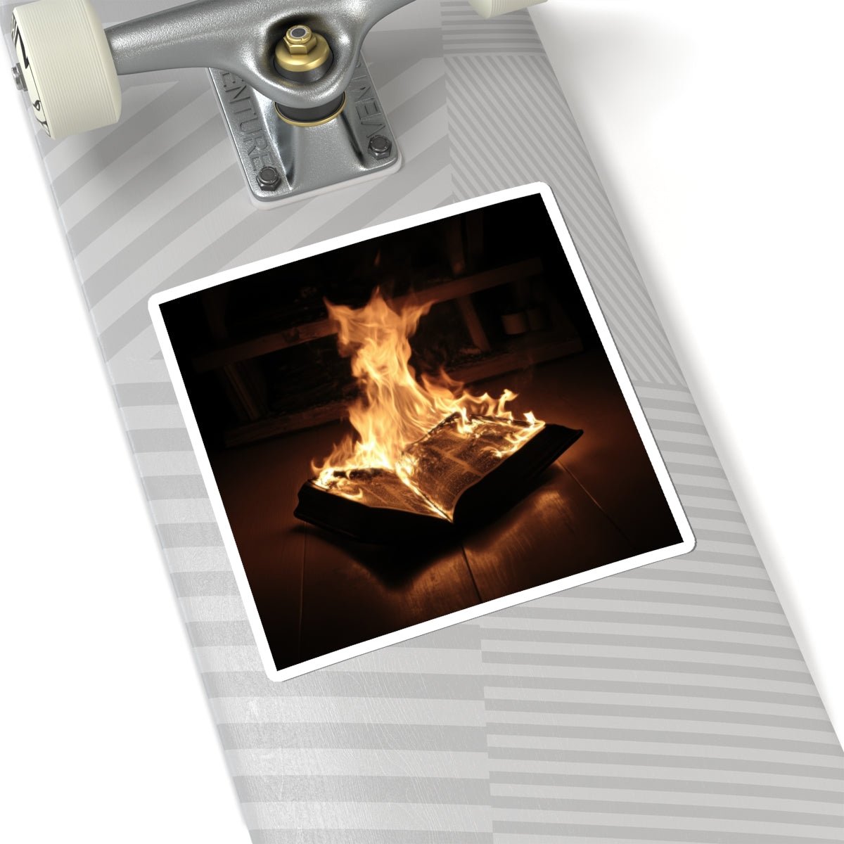 Burning Book — Kiss-Cut Sticker - JG Visual Arts