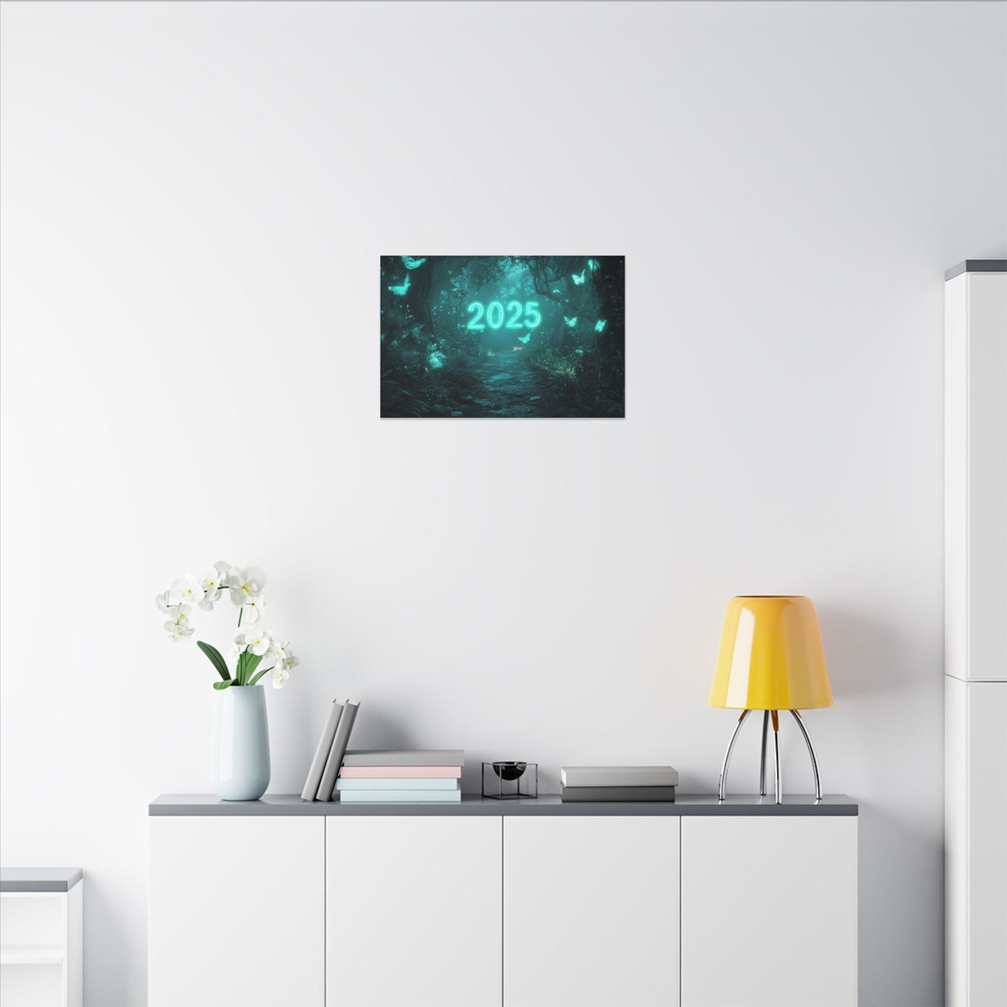 Butterfly Hollow — Teal Forest Canvas - JG Visual Arts