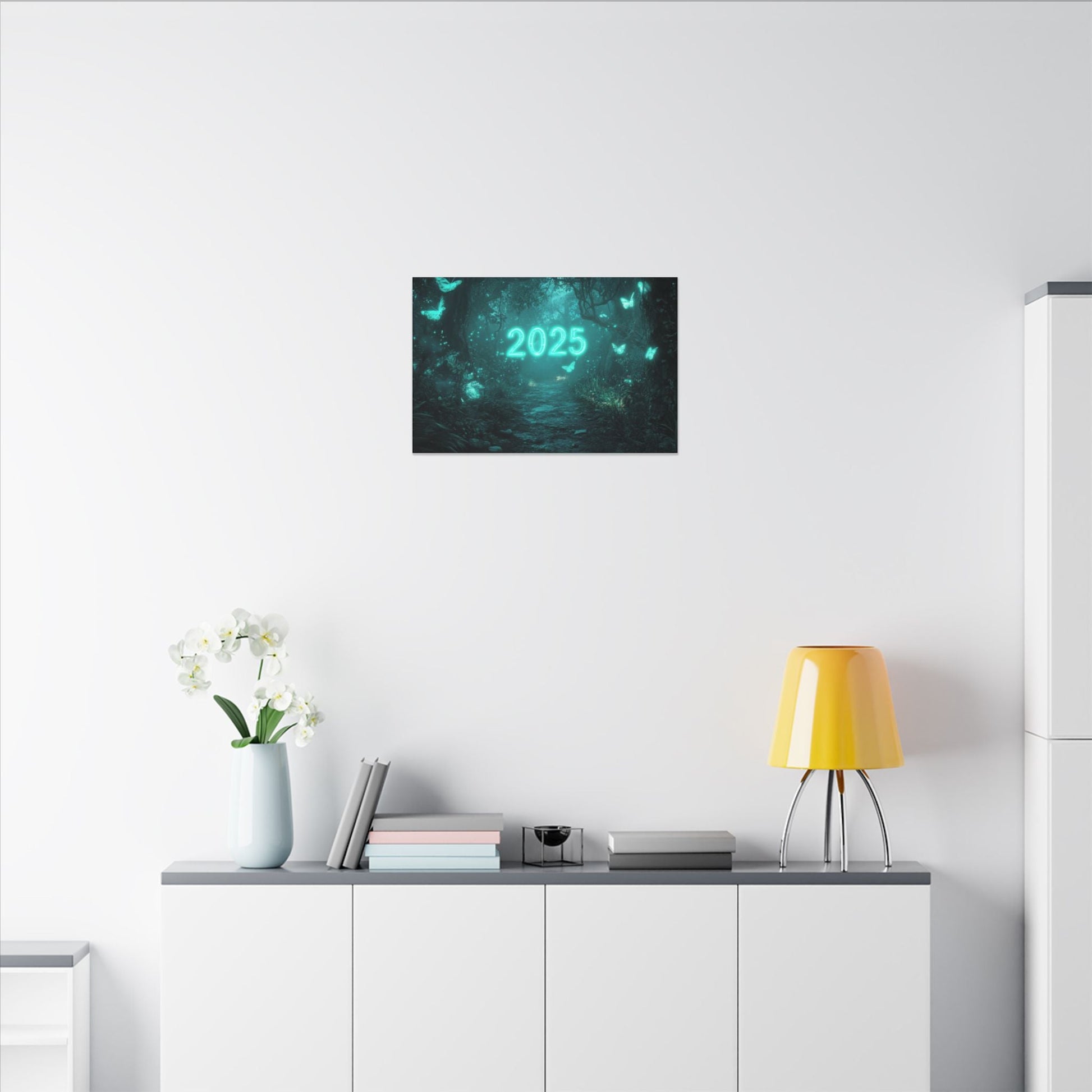Butterfly Hollow — Teal Forest Canvas - JG Visual Arts