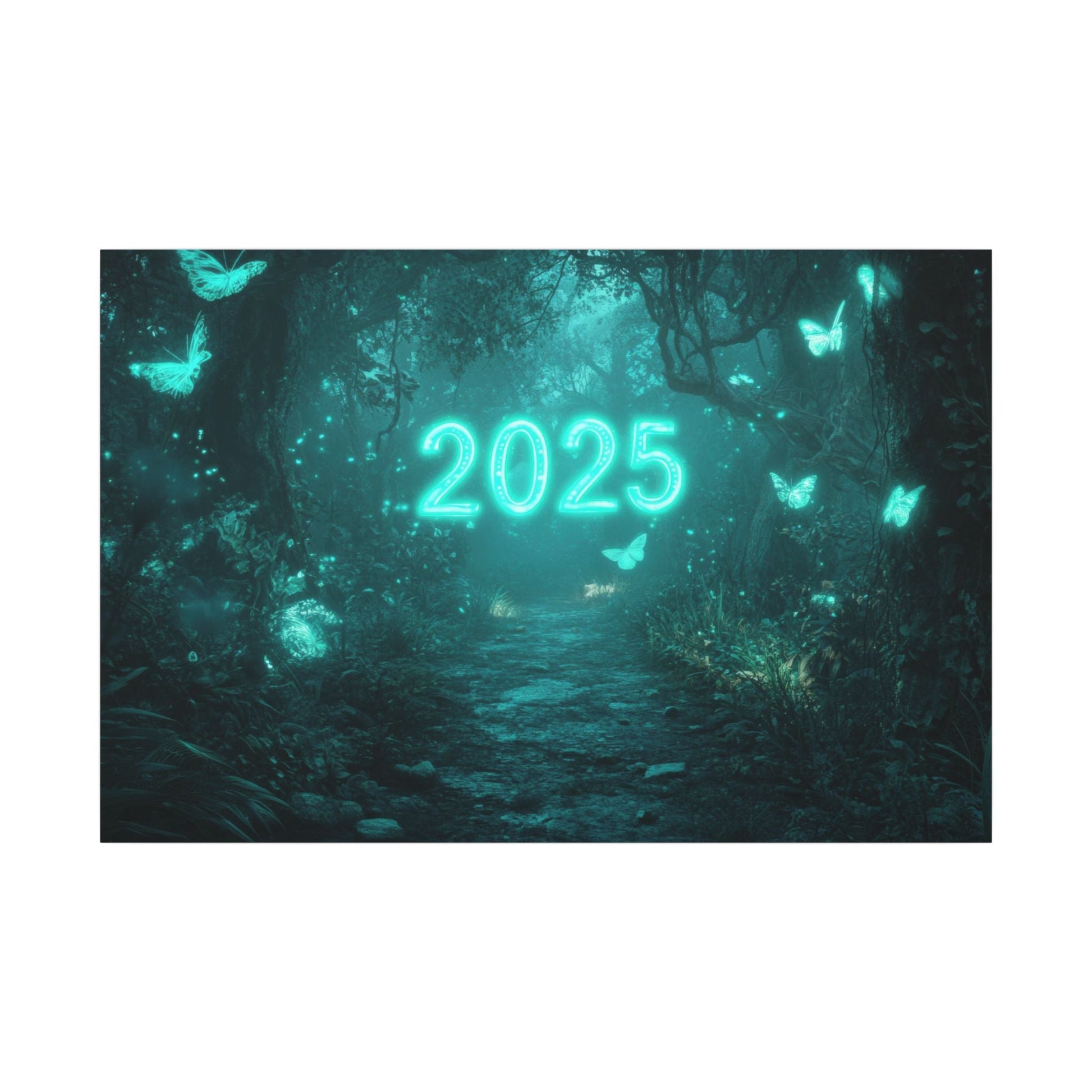 Butterfly Hollow — Teal Forest Canvas - JG Visual Arts