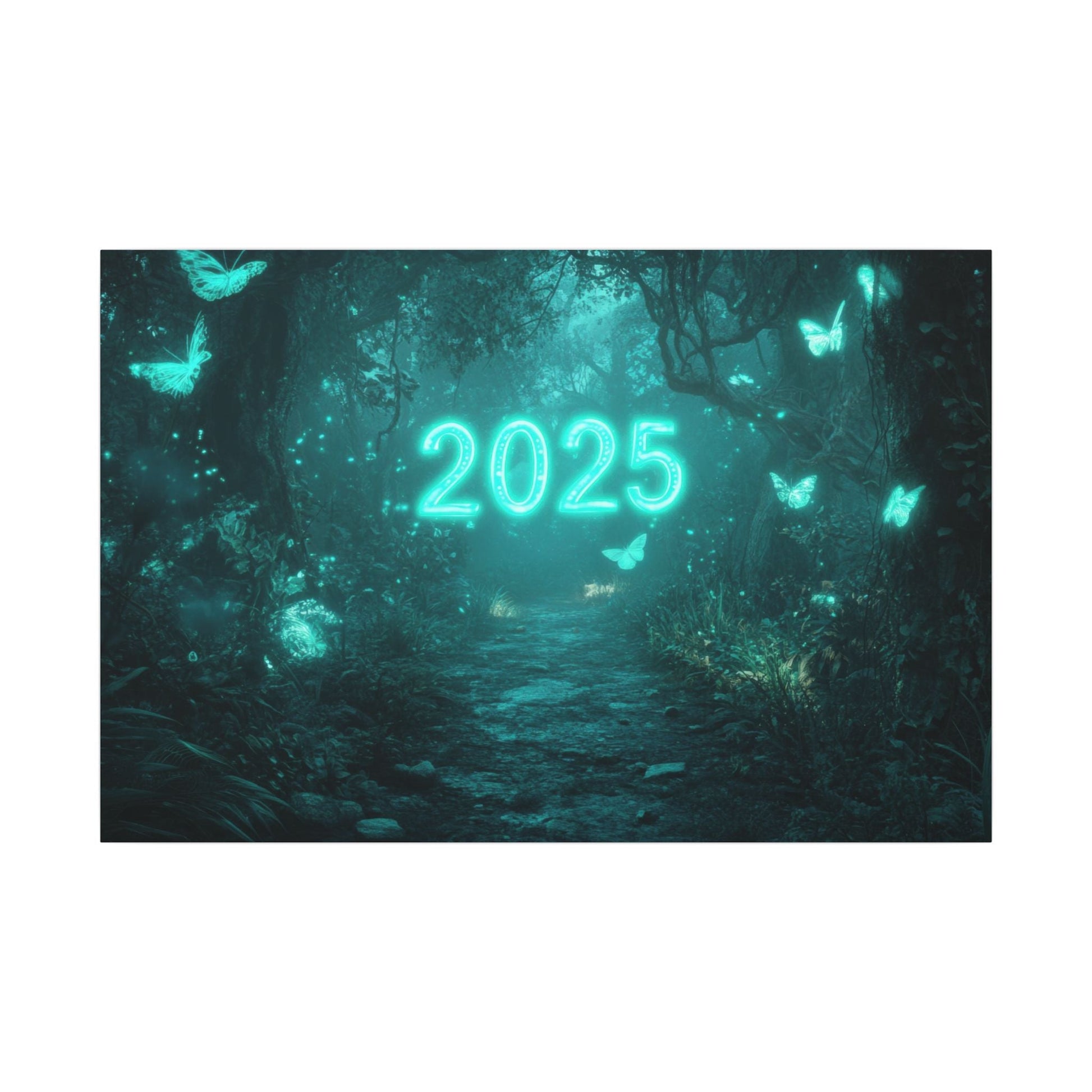 Butterfly Hollow — Teal Forest Canvas - JG Visual Arts