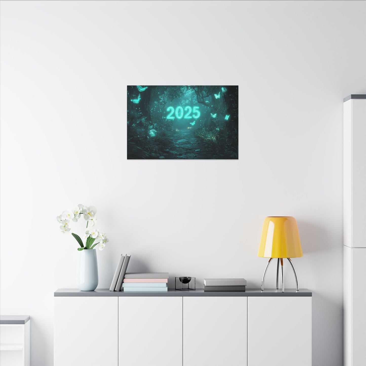 Butterfly Hollow — Teal Forest Canvas - JG Visual Arts