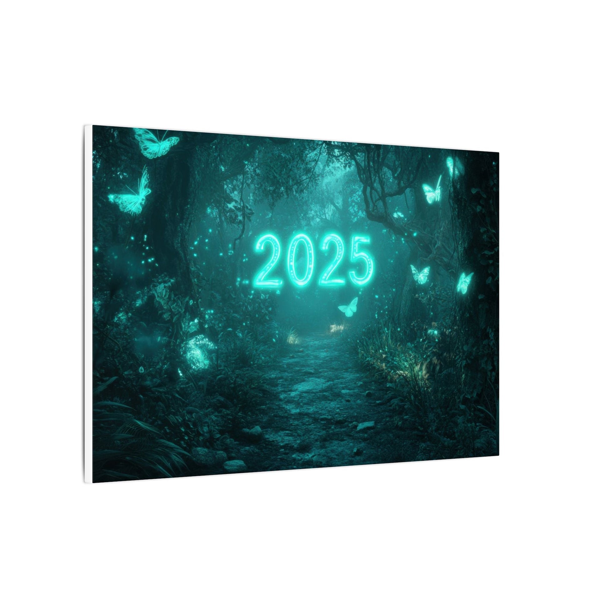 Butterfly Hollow — Teal Forest Canvas - JG Visual Arts