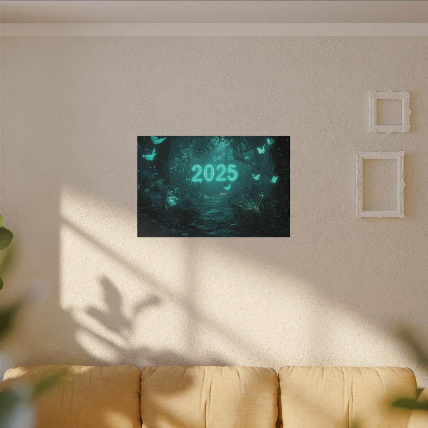 Butterfly Hollow — Teal Forest Canvas - JG Visual Arts