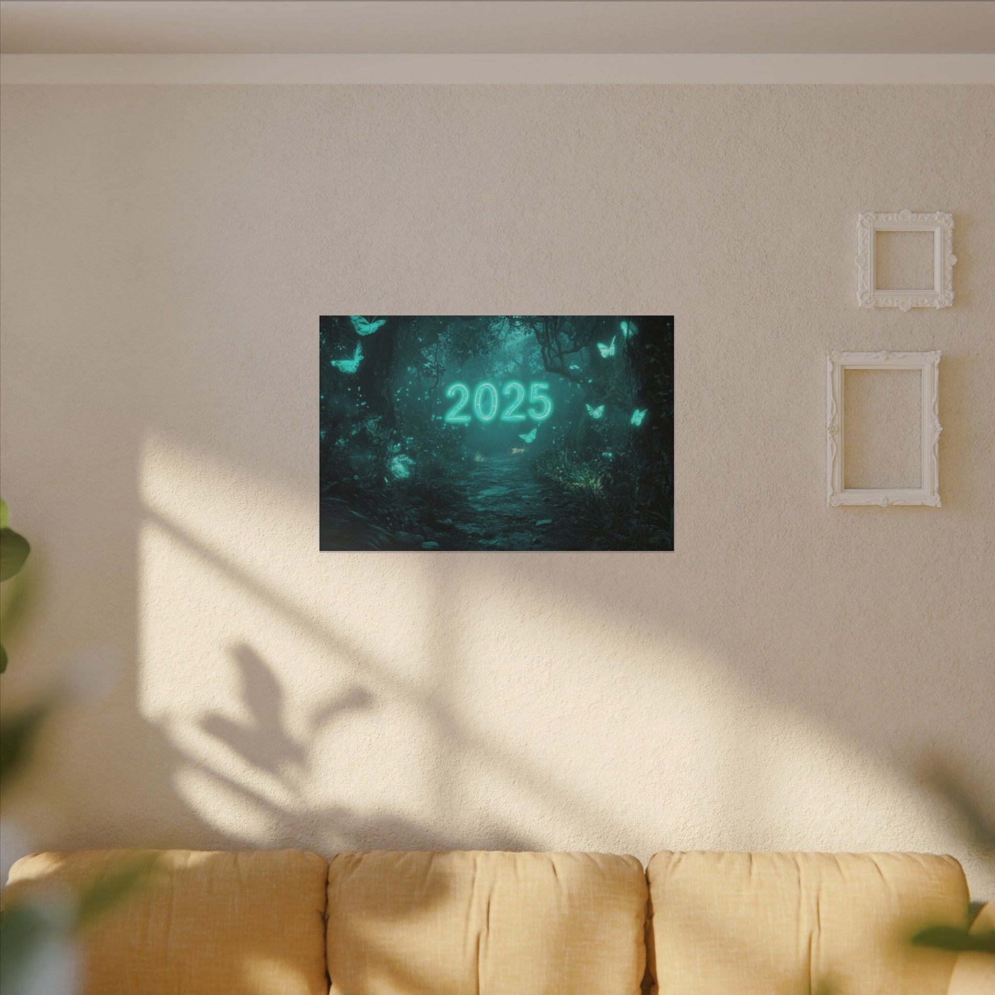 Butterfly Hollow — Teal Forest Canvas - JG Visual Arts