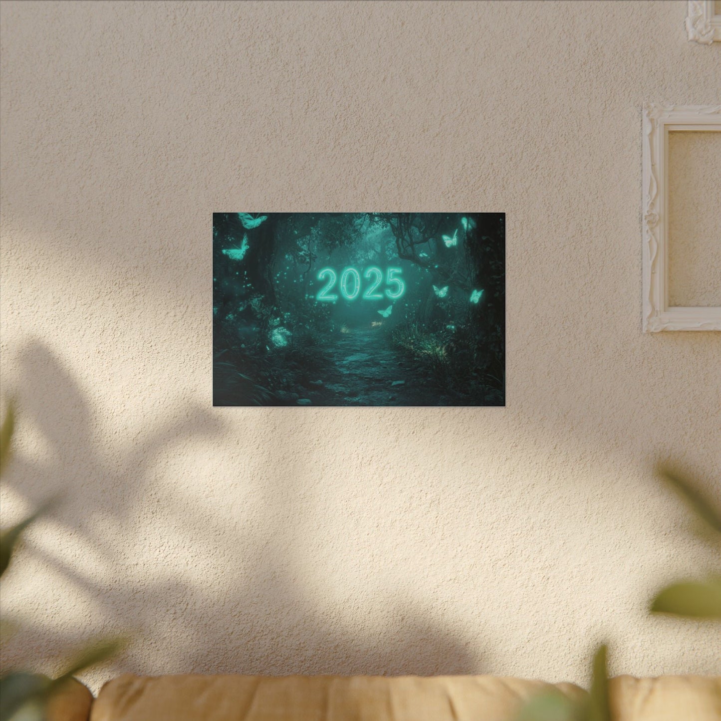 Butterfly Hollow — Teal Forest Canvas - JG Visual Arts