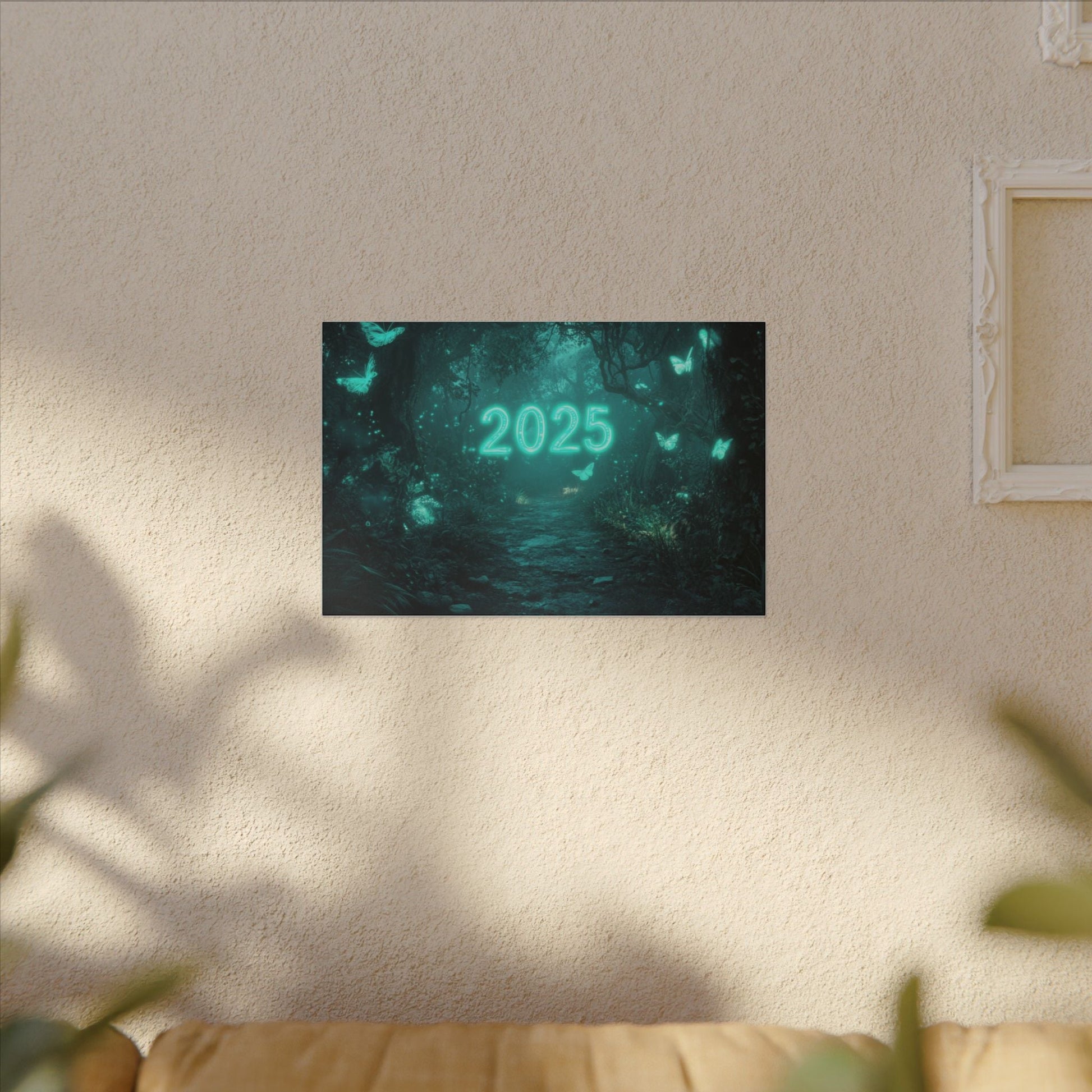 Butterfly Hollow — Teal Forest Canvas - JG Visual Arts