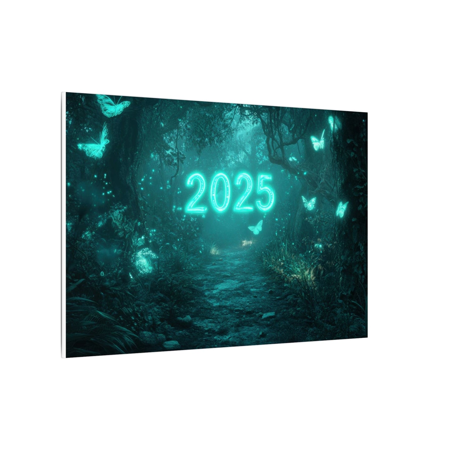 Butterfly Hollow — Teal Forest Canvas - JG Visual Arts