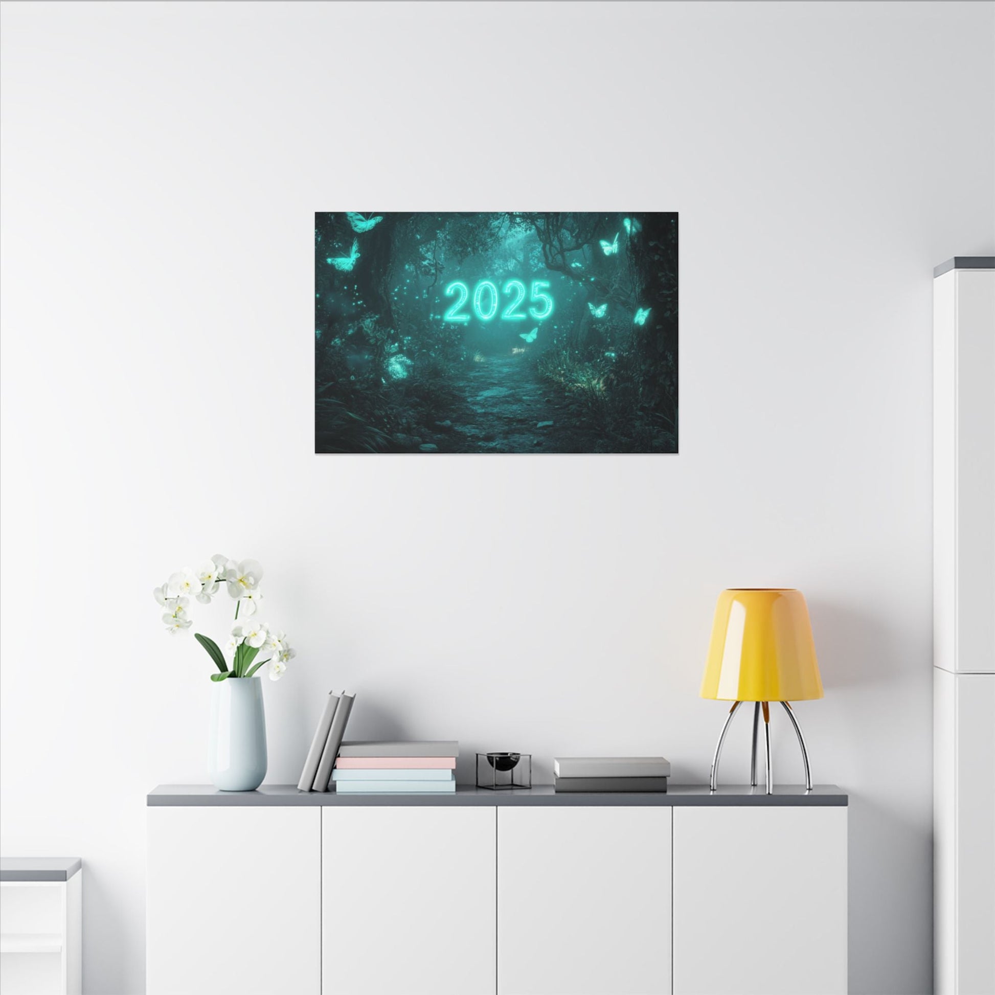 Butterfly Hollow — Teal Forest Canvas - JG Visual Arts