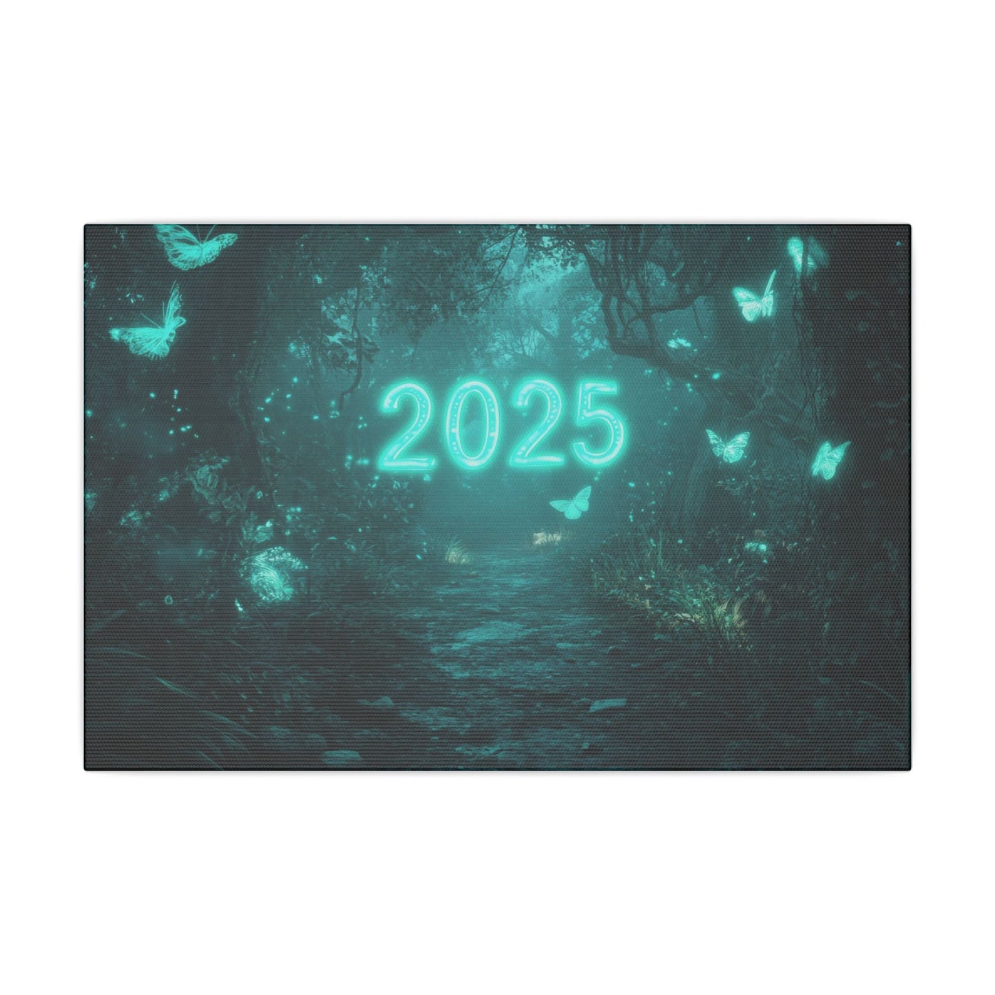 Butterfly Hollow — Teal Forest Canvas - JG Visual Arts