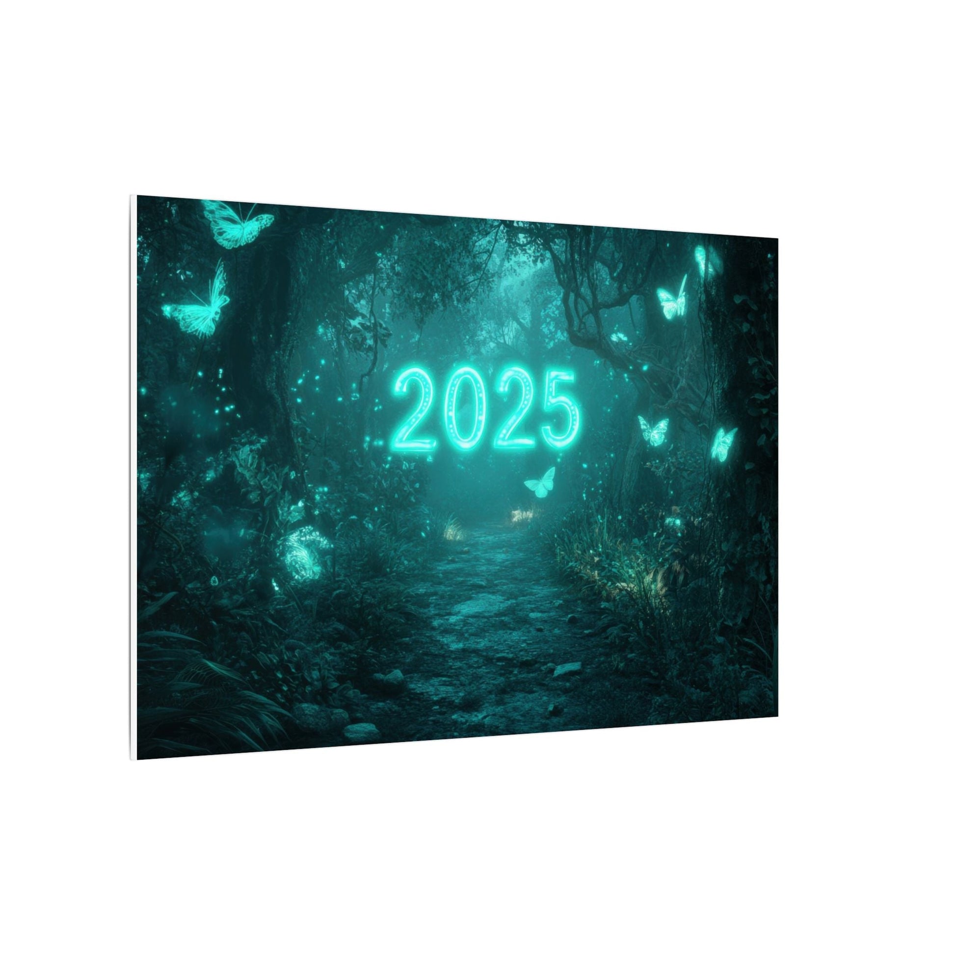 Butterfly Hollow — Teal Forest Canvas - JG Visual Arts