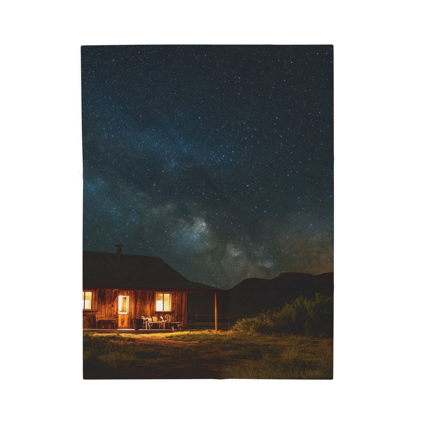 Cabin Under the Stars — Plush Blanket - JG Visual Arts