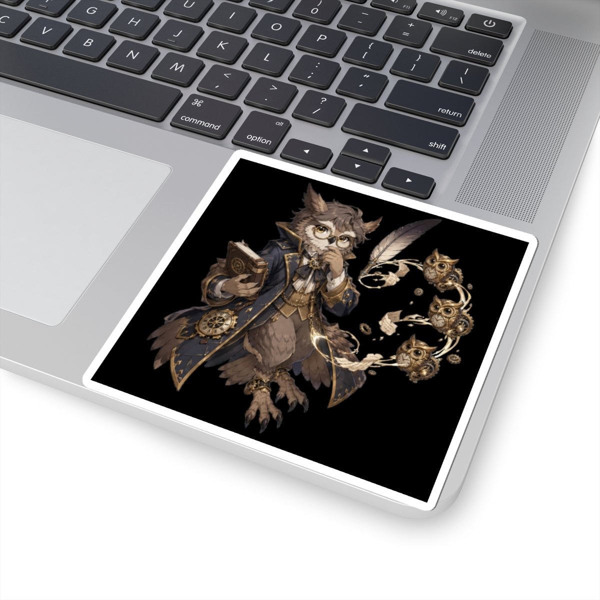 Clocktower Owl Scribe — Sticker - JG Visual Arts
