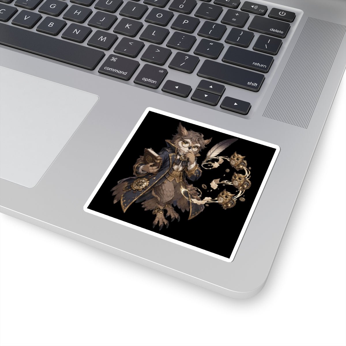 Clocktower Owl Scribe — Sticker - JG Visual Arts