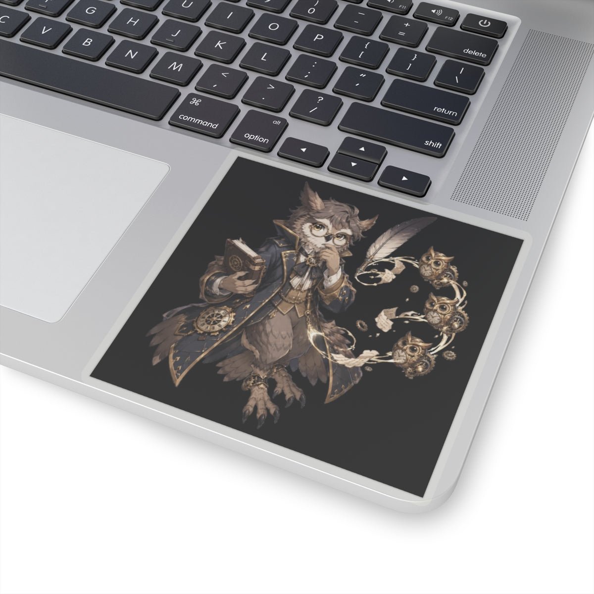 Clocktower Owl Scribe — Sticker - JG Visual Arts