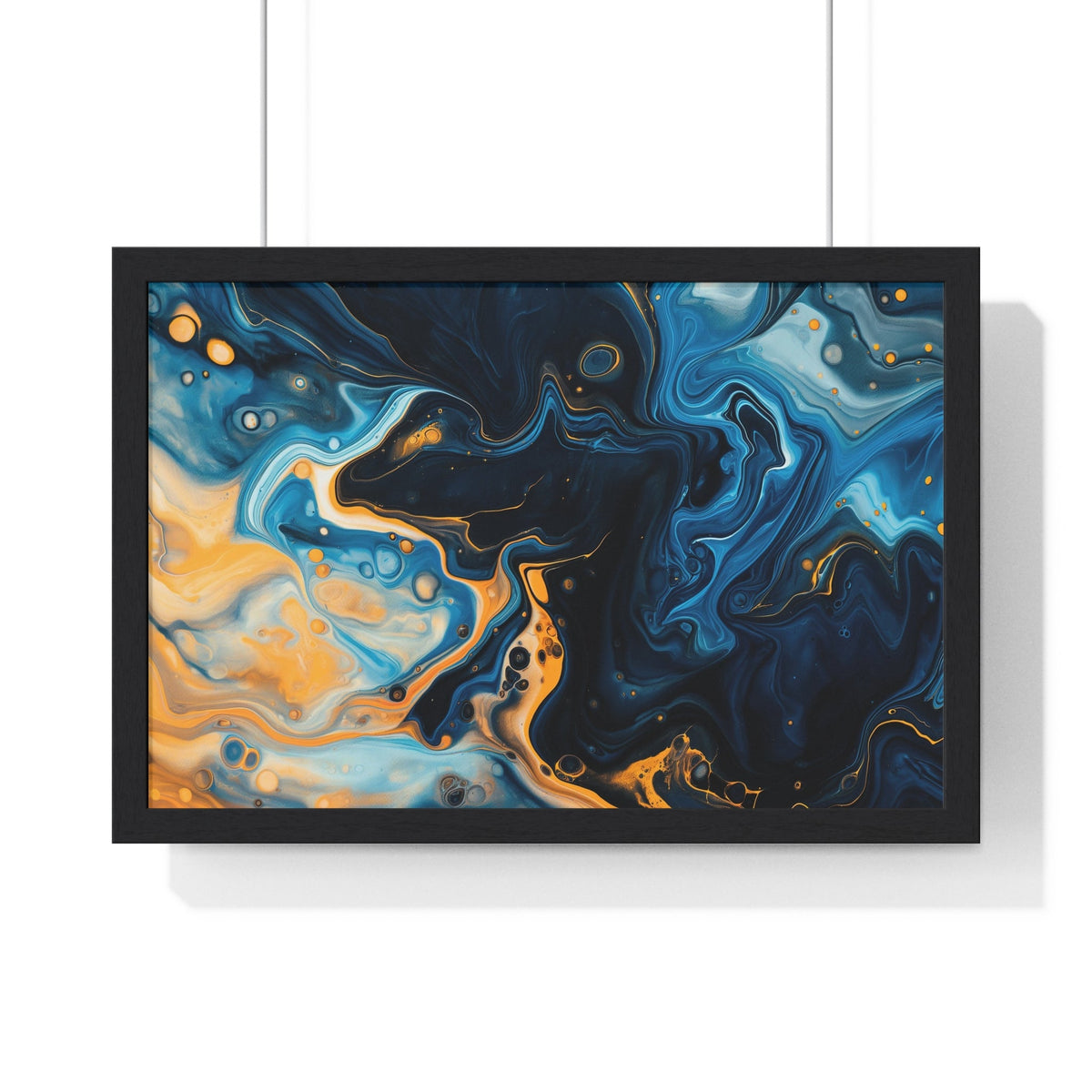 Cobalt Current Framed Print - JG Visual Arts
