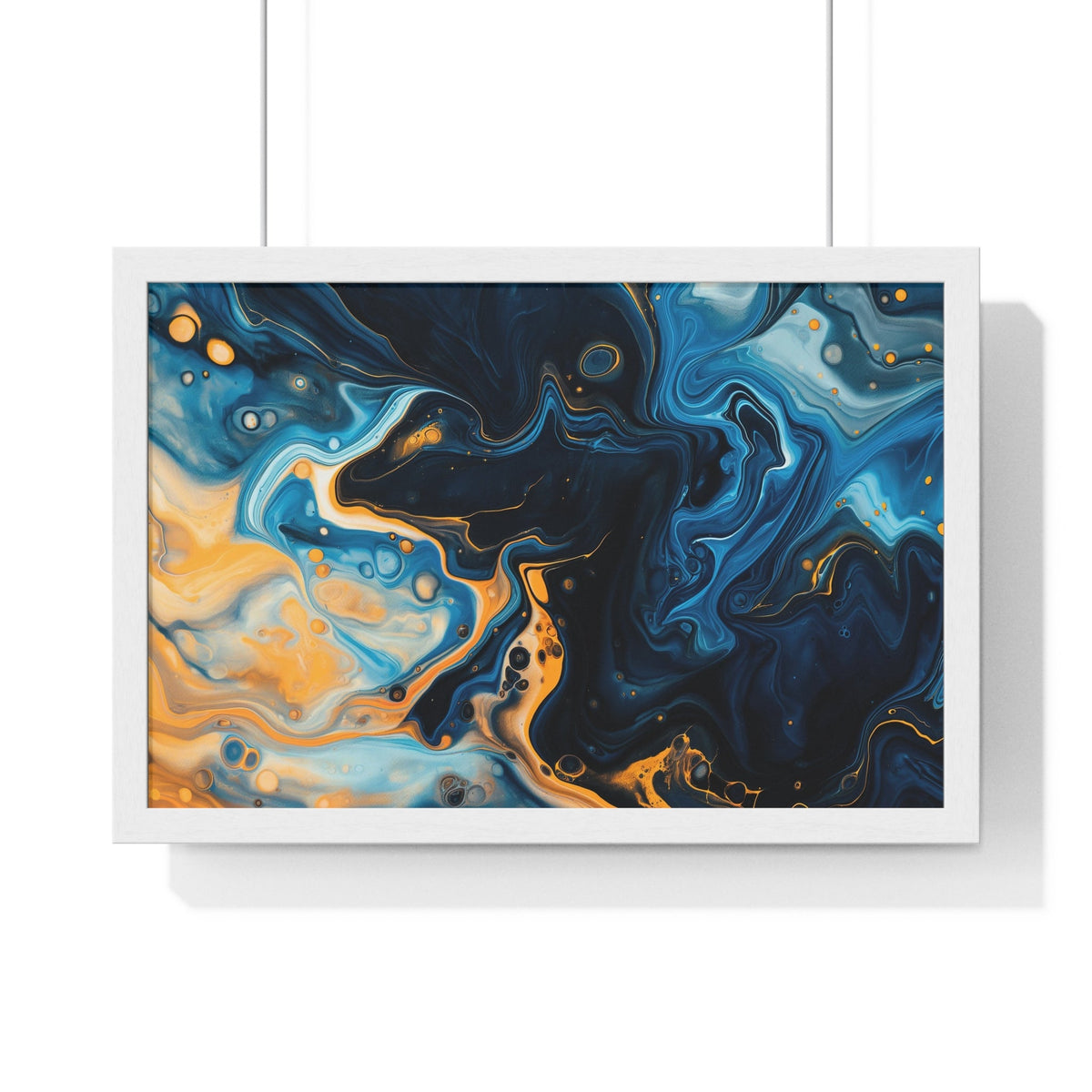 Cobalt Current Framed Print - JG Visual Arts