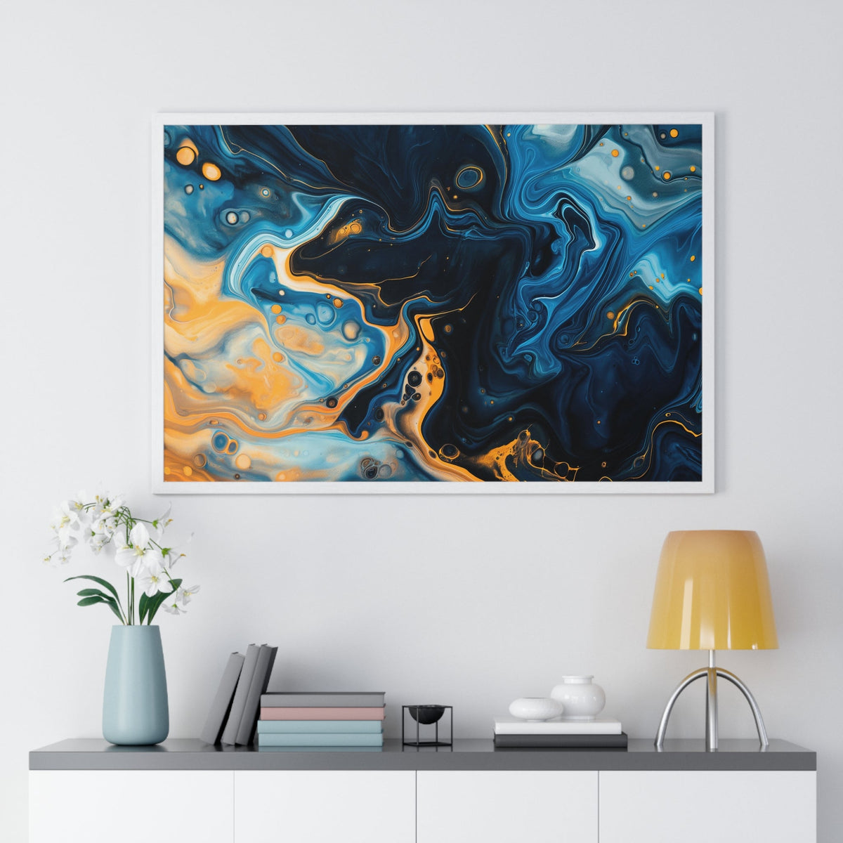 Cobalt Current Framed Print - JG Visual Arts
