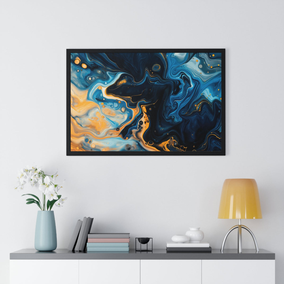 Cobalt Current Framed Print - JG Visual Arts