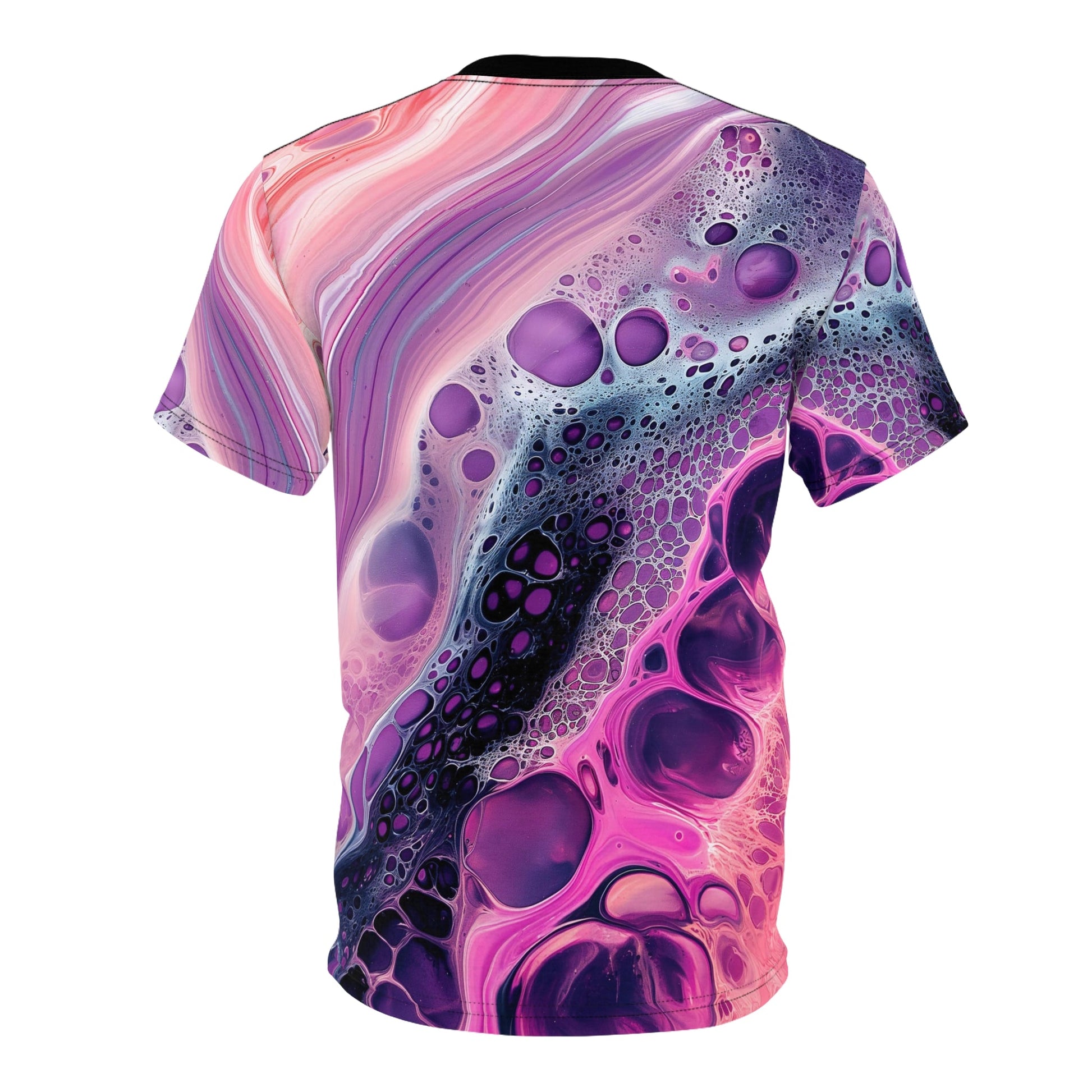 Cosmic Dreamscape All - Over Print T - Shirt - Acrylic Pour Art Design - JDG Visual Arts